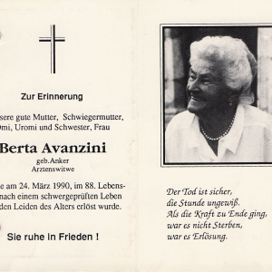 Avanzini Berta Geb. Anker